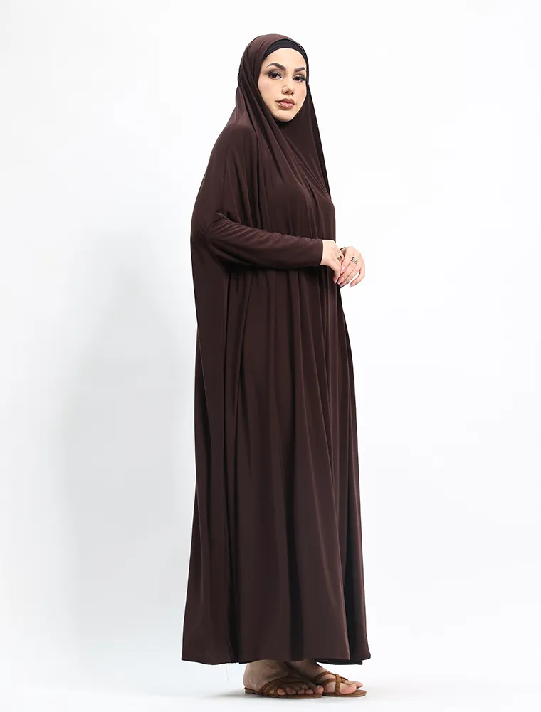 Brown Jersey Jilbab